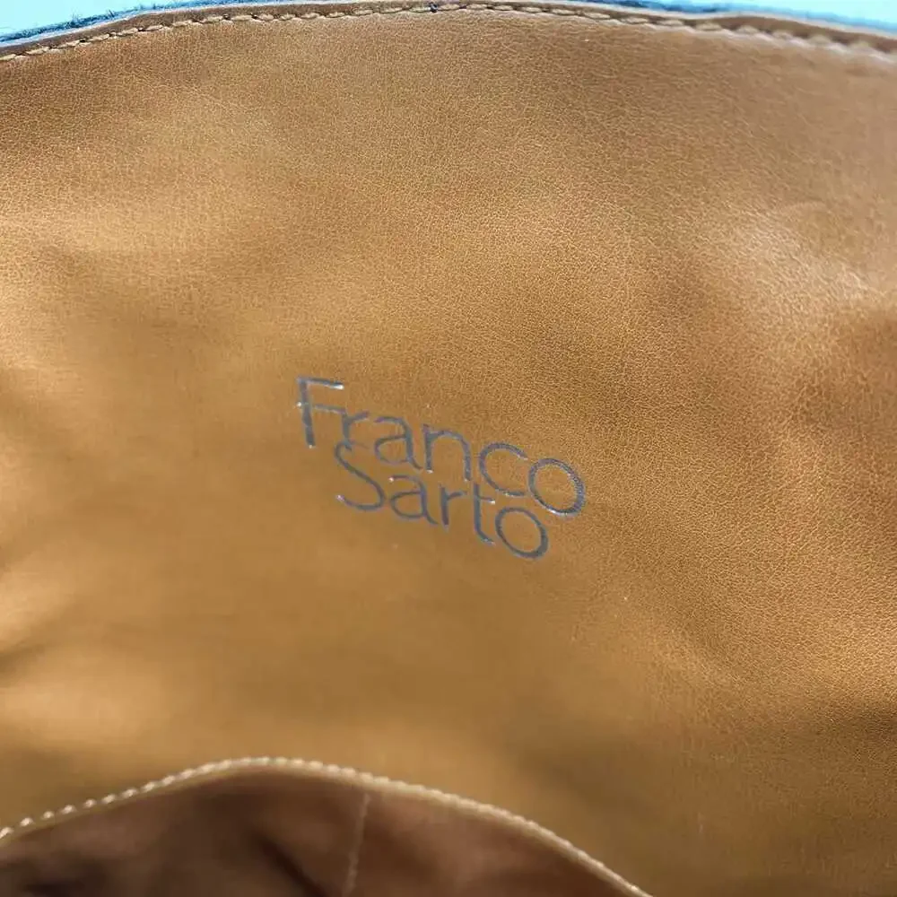Franco Sarto Brown Halenna Boots | Leather Slip-On Over-the-Knee, Size 7.5
